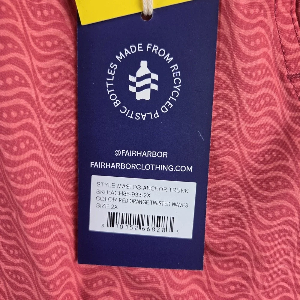 NWT Fair Harbor Anchor Twisted Waves Lined Shorts Mens 2XL  7